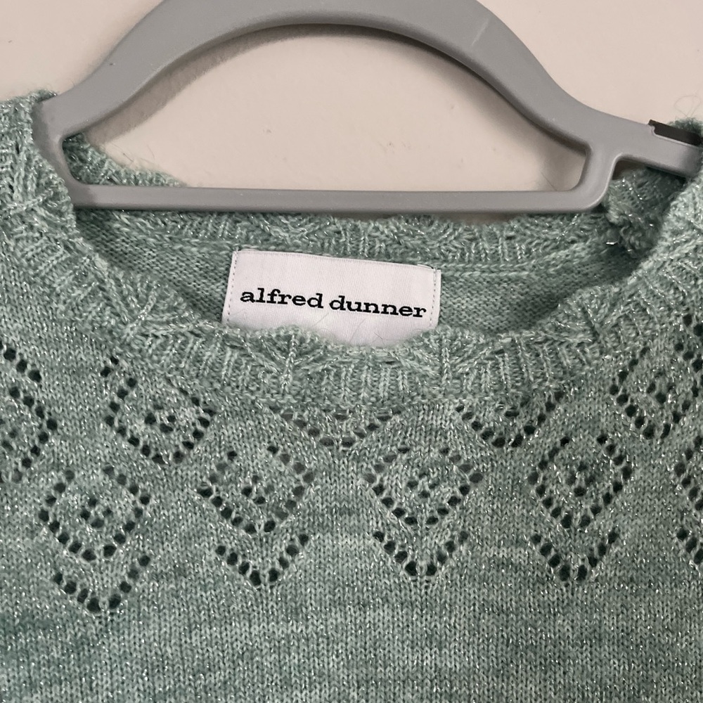 NWT Alfred Dunner Light Green Sweater -Small - Picture 2 of 6